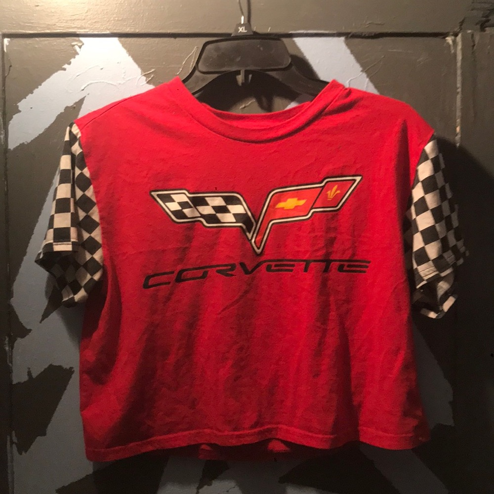 Red Corvette crop top